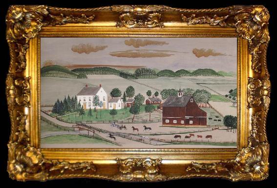 framed  Paul A.Seifert Wisconsin Farm Scene, ta009-2